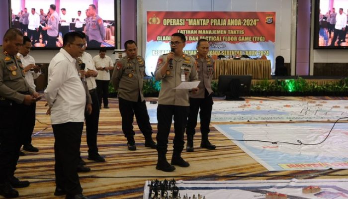Polda Sultra Gelar Latihan Manajemen Taktis dan Tactical Floor Game Operasi Mantap Praja Anoa 2024