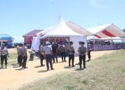 Puluhan Personil Polresta Kendari  Terjun Langsung Untuk Mengamankan Pengundian Dan Penetapan Nomor Urut Paslon Bupati Dan Wakil Bupati Konkep
