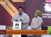 Debat Perdana Paslon Walkot Dan Wawalkot Kendari Yudhi-Nirna Paparkan Visi-Misi Prongram Menyala 