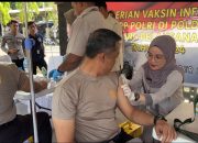 Menghadapi Pengamanan Pilkada, Personel Polda Sultra Disuntik Vaksin Influenza