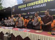 Polresta Kendari Tangkap 10 Tersangka dari 9 Kasus Kriminal