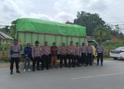 Rekapitulasi di PPK Selesai, Polresta Kendari Kawal Logistik ke KPU Kabupaten Konawe