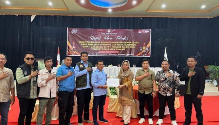 KPU Tetapkan Yusran Akbar-Syamsul Ibrahim Peraih Suara Terbanyak Pilkada Konawe 2024