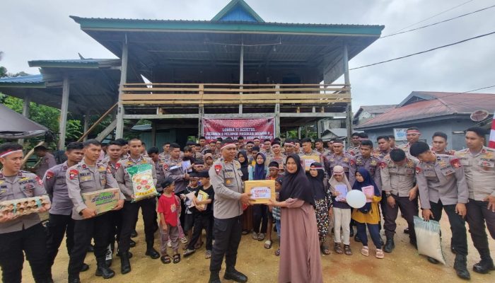 Resimen II Pelopor Pasbrimob II Meriahkan HUT ke-80 RI Bersama Anak Panti Asuhan di Kendari
