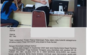 Namanya Dicatut Mundur, Pengawas Yayasan Unsultra Laporkan Akta Autentik ke Polisi
