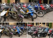 73 Motor Sitaan Dipajang di Mapolresta Kendari, Warga Diminta Bawa Bukti Kepemilikan