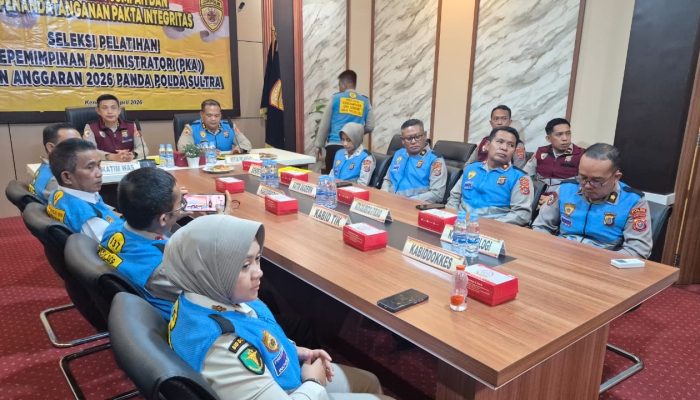 Polda Sultra Gelar Sumpah dan Pakta Integritas Seleksi PKA 2026