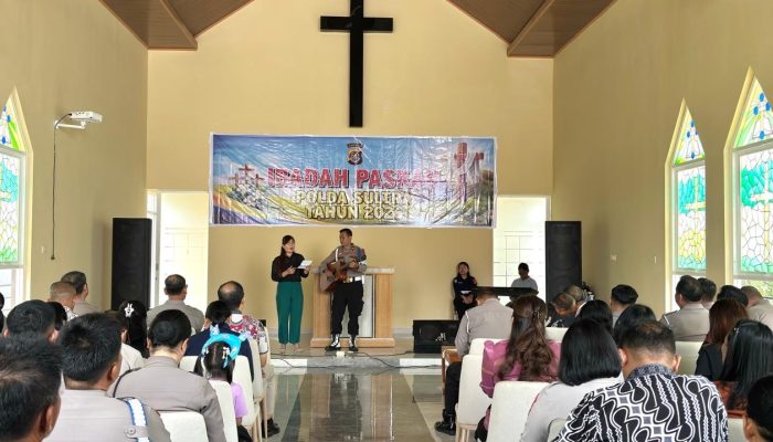 Polda Sultra Ajak Personel Perkuat Iman dan Persaudaraan saat Ibadah Paskah