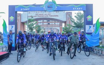 Gubernur Sultra Lepas Gowes HUT ke-62, Kampanyekan Hidup Sehat dan Hemat BBM di Jalur Wisata Pesisir