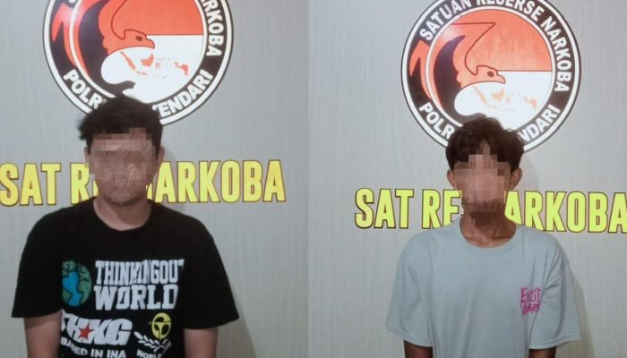 Polresta Kendari Ringkus Dua Mahasiswa Terduga Pengedar Sabu di Kemaraya