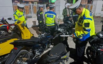Polda Sultra Tindak Puluhan Kendaraan Berknalpot Brong