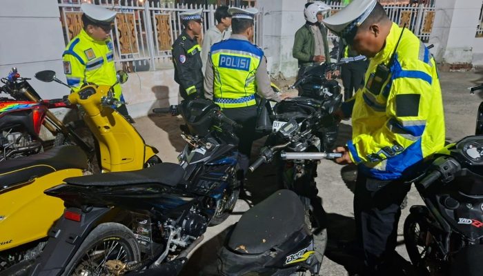 Polda Sultra Tindak Puluhan Kendaraan Berknalpot Brong