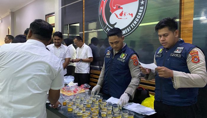 Ditresnarkoba Polda Sultra Laksanakan Tes Urine Personel, 82 Anggota Dinyatakan Negatif Narkoba
