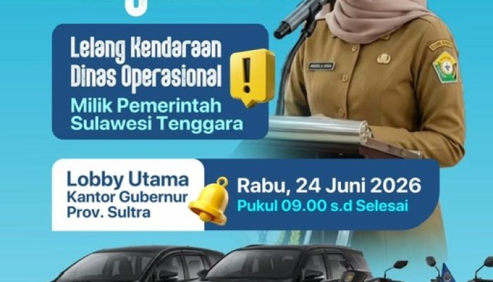 Pemprov Sultra Bakal Lelang Kendaraan Dinas