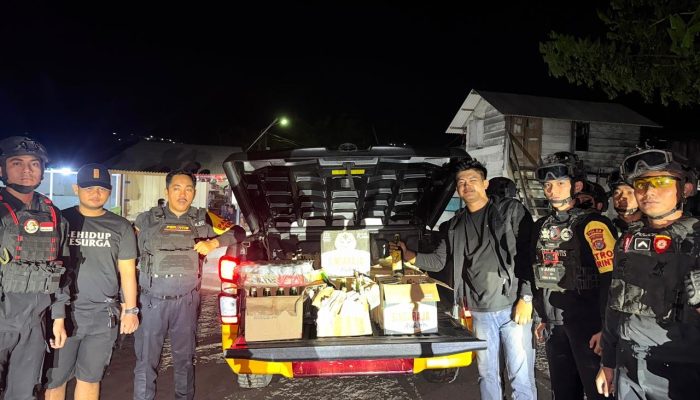 Operasi Pekat Anoa 2026, Polda Sultra Gagalkan Pengiriman 168 Botol Miras Ilegal ke Wawonii