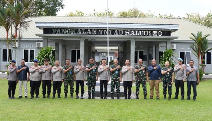 Perkuat Stabilitas Keamanan, Kapolda Sultra Pererat Sinergi dengan Lanud Halu Oleo