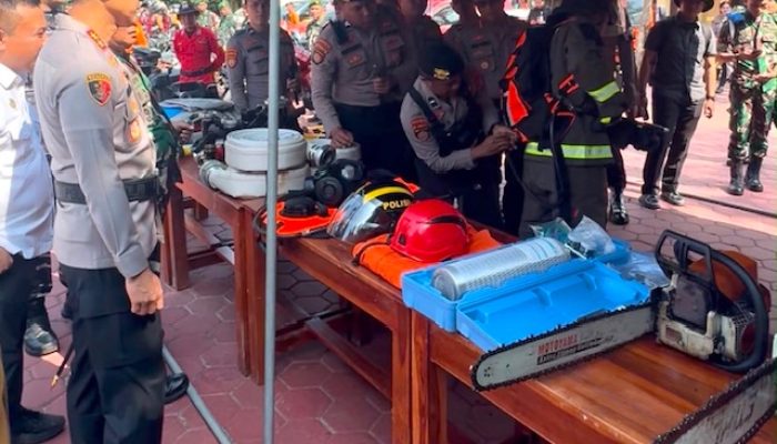 Polda Sultra Gelar Apel Kesiapsiagaan Karhutla, 631 Personel Gabungan Disiapkan