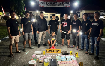 Satresnarkoba Polres Konawe Selatan Ungkap Kasus Peredaran Sabu, Satu Terduga Pengedar Diamankan