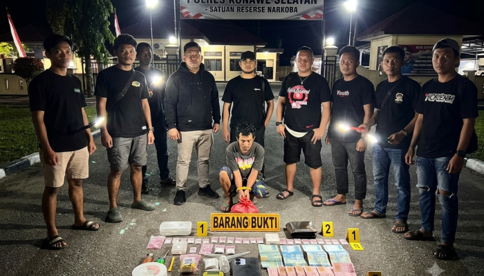 Satresnarkoba Polres Konawe Selatan Ungkap Kasus Peredaran Sabu, Satu Terduga Pengedar Diamankan