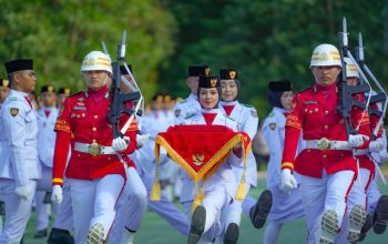 Paskibraka Konsel Tampilkan Formasi “HUT RI” dan 81 Saat Pengibaran Bendera