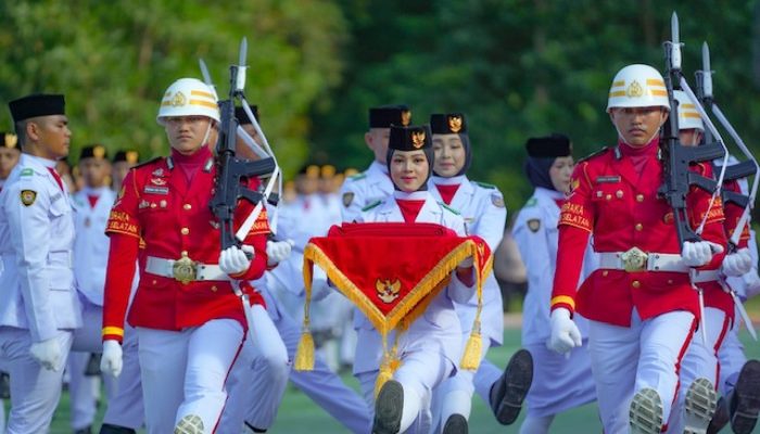 Paskibraka Konsel Tampilkan Formasi “HUT RI” dan 81 Saat Pengibaran Bendera