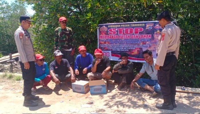 Cegah Karhutla, Polsek Tinanggea Ingatkan Warga Tak Buka Lahan dengan Membakar