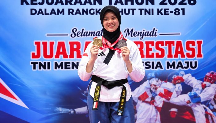 Wujud Pembinaan SDM Unggul, Anggota Polda Sultra Sukses Ukir Prestasi di Kejuaraan Taekwondo Piala Panglima TNI 2026