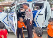 Lewat Belajar dan Bermain, Ditlantas Polda Sultra Kenalkan Rambu Lalu Lintas ke Murid TK