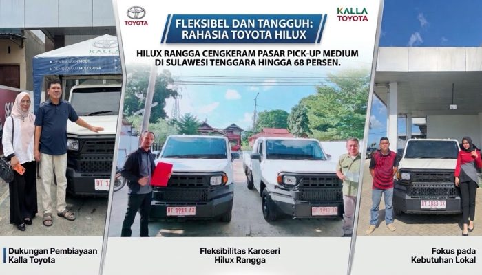 Fleksibel dan Tangguh: Rahasia Toyota Hilux Rangga Cengkeram Pasar Pick-Up Medium di Sulawesi Tenggara hingga 68 Persen